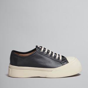 Marni Black Nappa Leather Pablo Lace-Up Sneaker